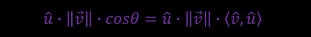 projection of a vector onto another vector math equations